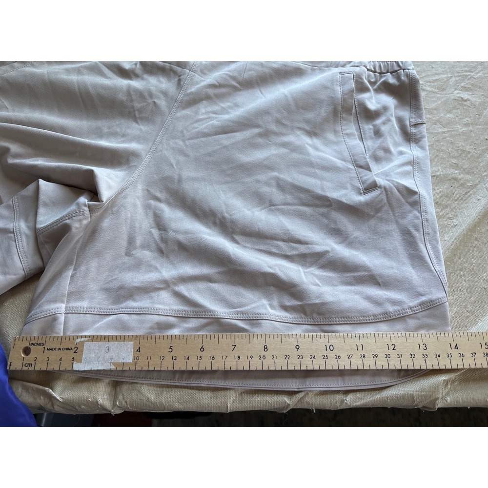 RBX Mens Large‎ Beige Athletic Drawstring Workout Shorts with Pockets L 0502 - Picture 6 of 7